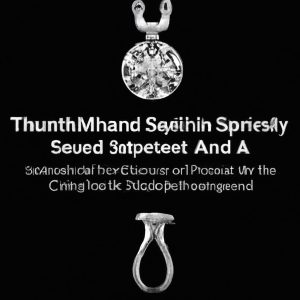 Silver pendant and ring on black background