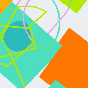 Colorful abstract geometric shapes and lines