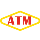 ATM sign with red letters in yellow diamond